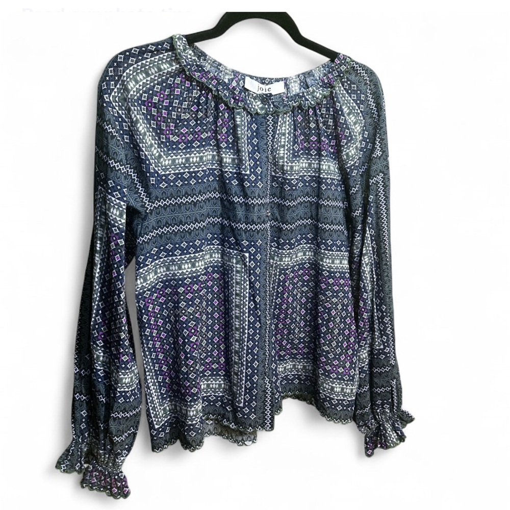 NWT Joie Women's Patterned Long sleeves‎ button up 100% Cotton size M